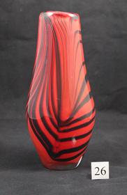 Vase #26 - Red / Black Stripes 182//280